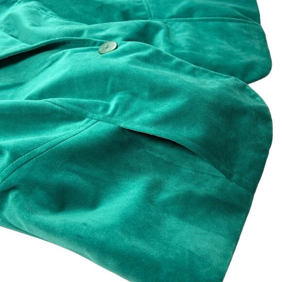Kim Rogers Women's Long Sleeve Soft Green Corduroy Blazer Top Jacket Size 10P - Picture 7 of 12